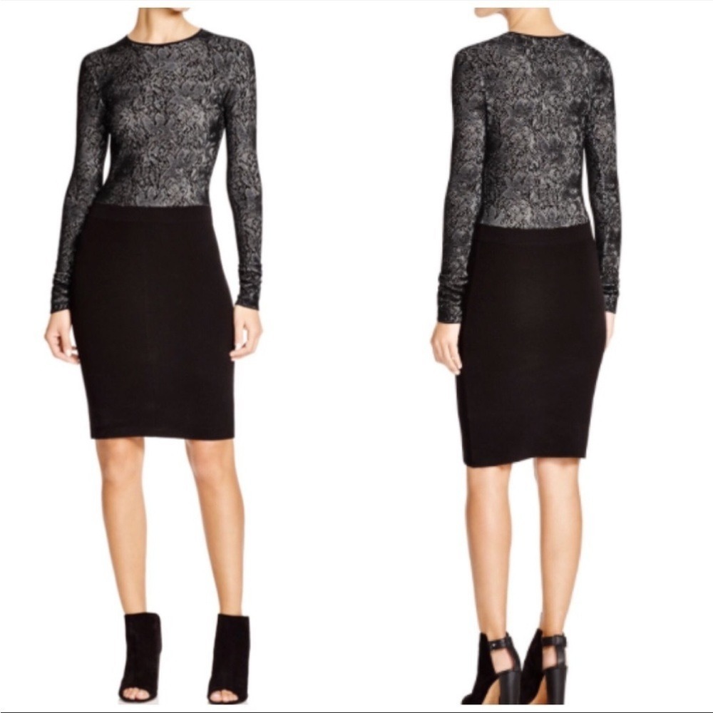 Theory Sweater Dress Size Small Black Long Sleeve‎ Work Career Business Modest